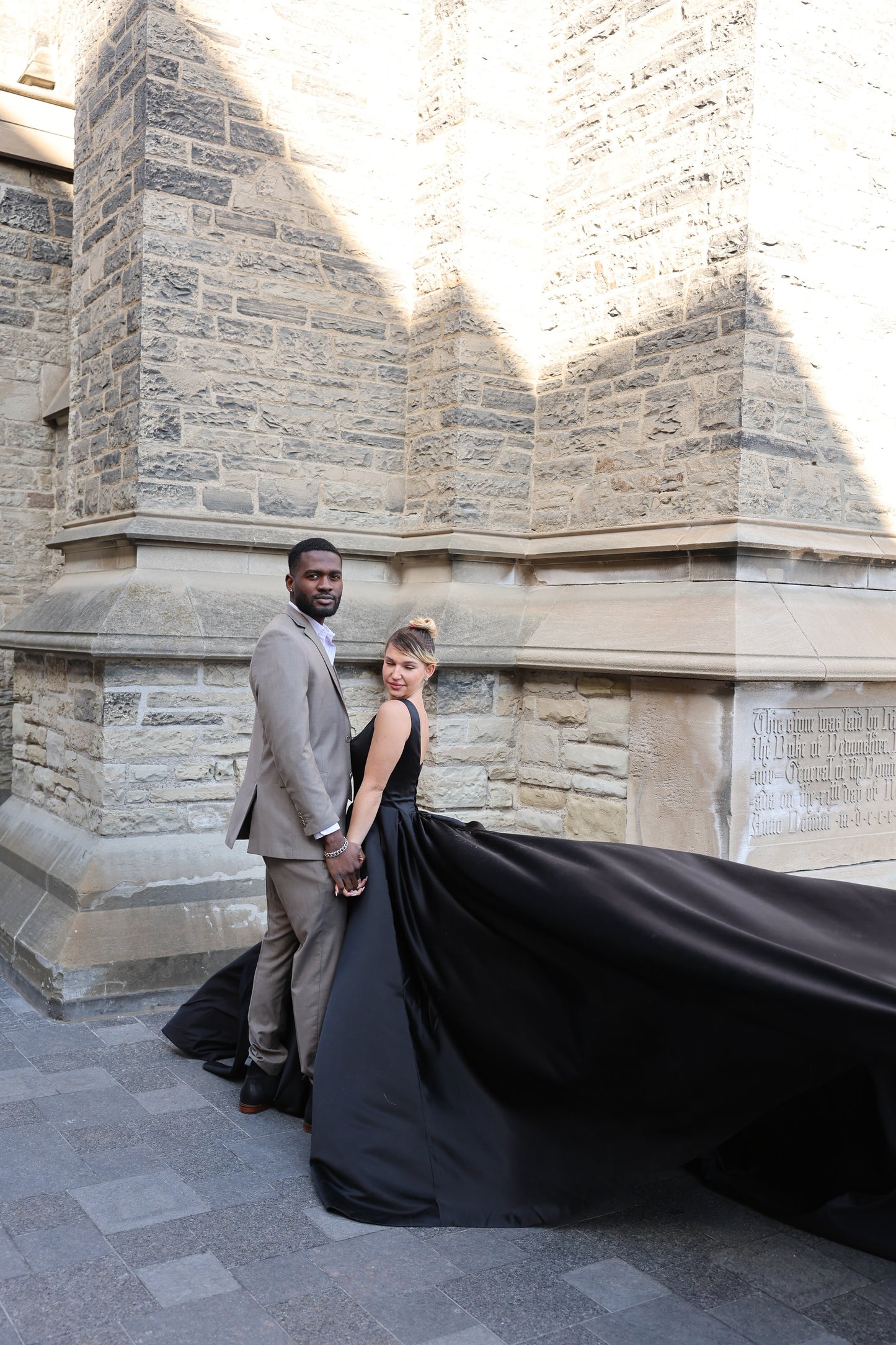 Long train dresses for engagement shoot