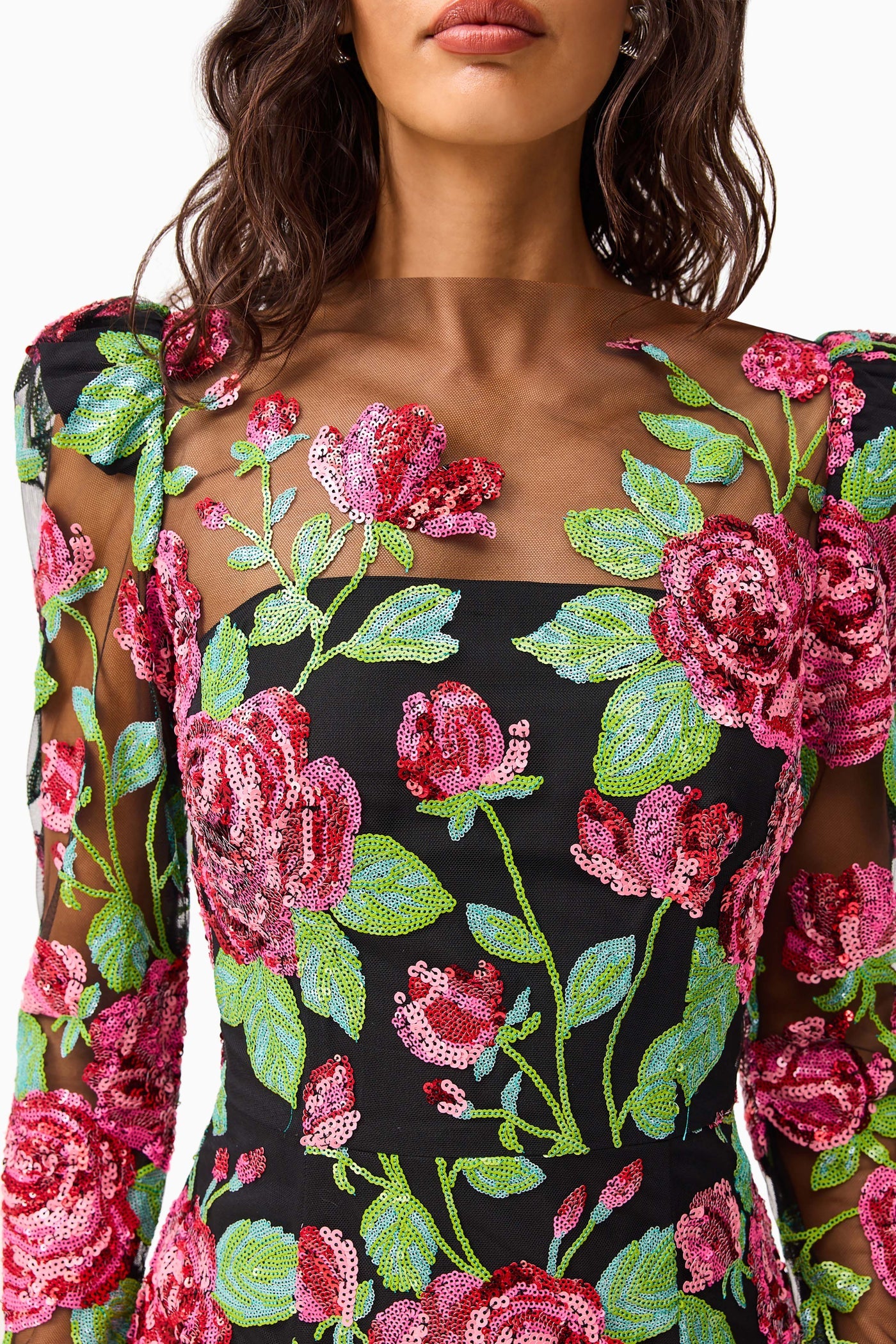 Elliatt - Lyra Sequin Long Sleeve Midi Dress