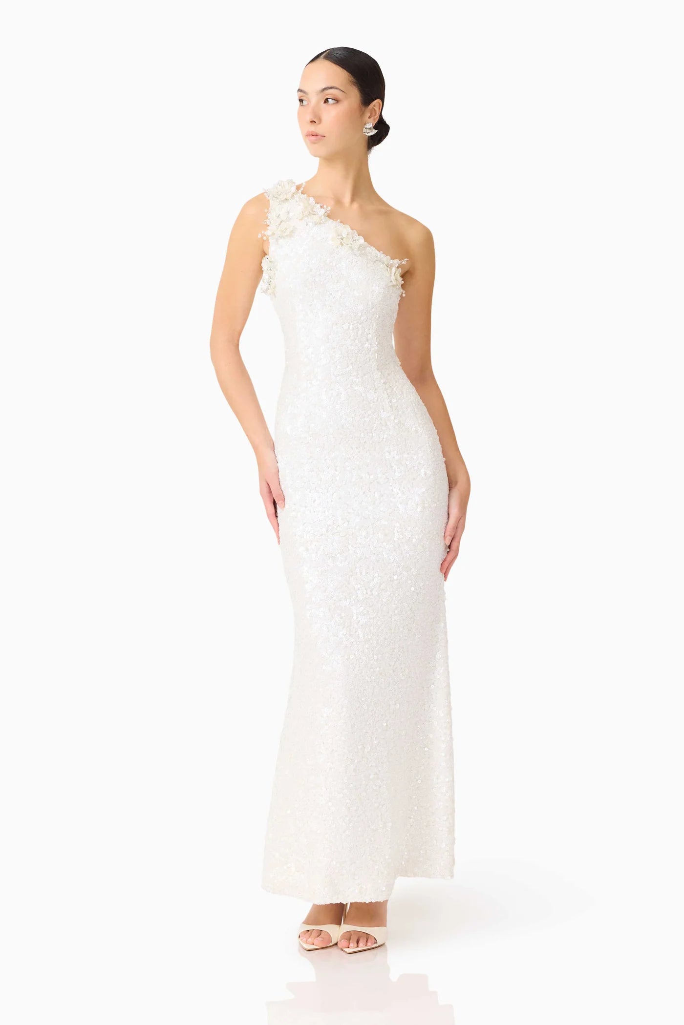 Elliatt - Alessia Embellished One Shoulder Gown