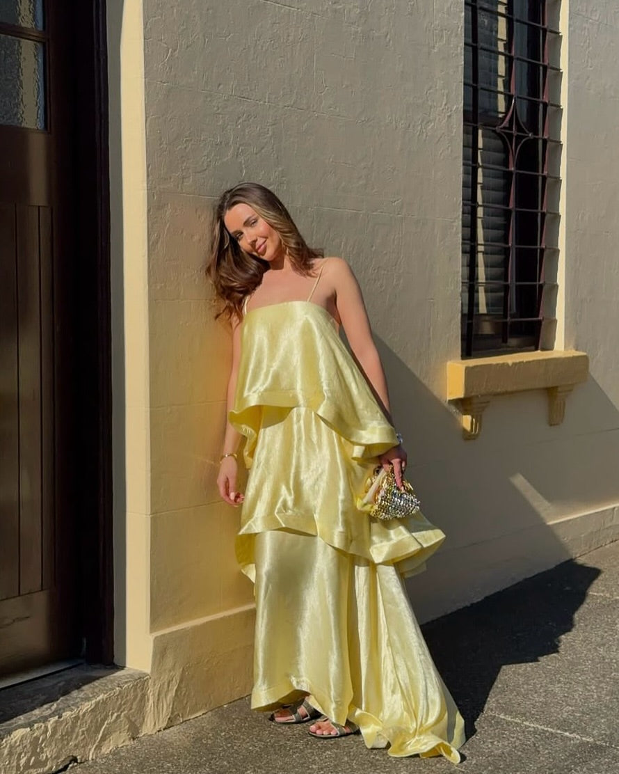 Elliatt - Tilly Tiered Maxi Dress [Butter Yellow]
