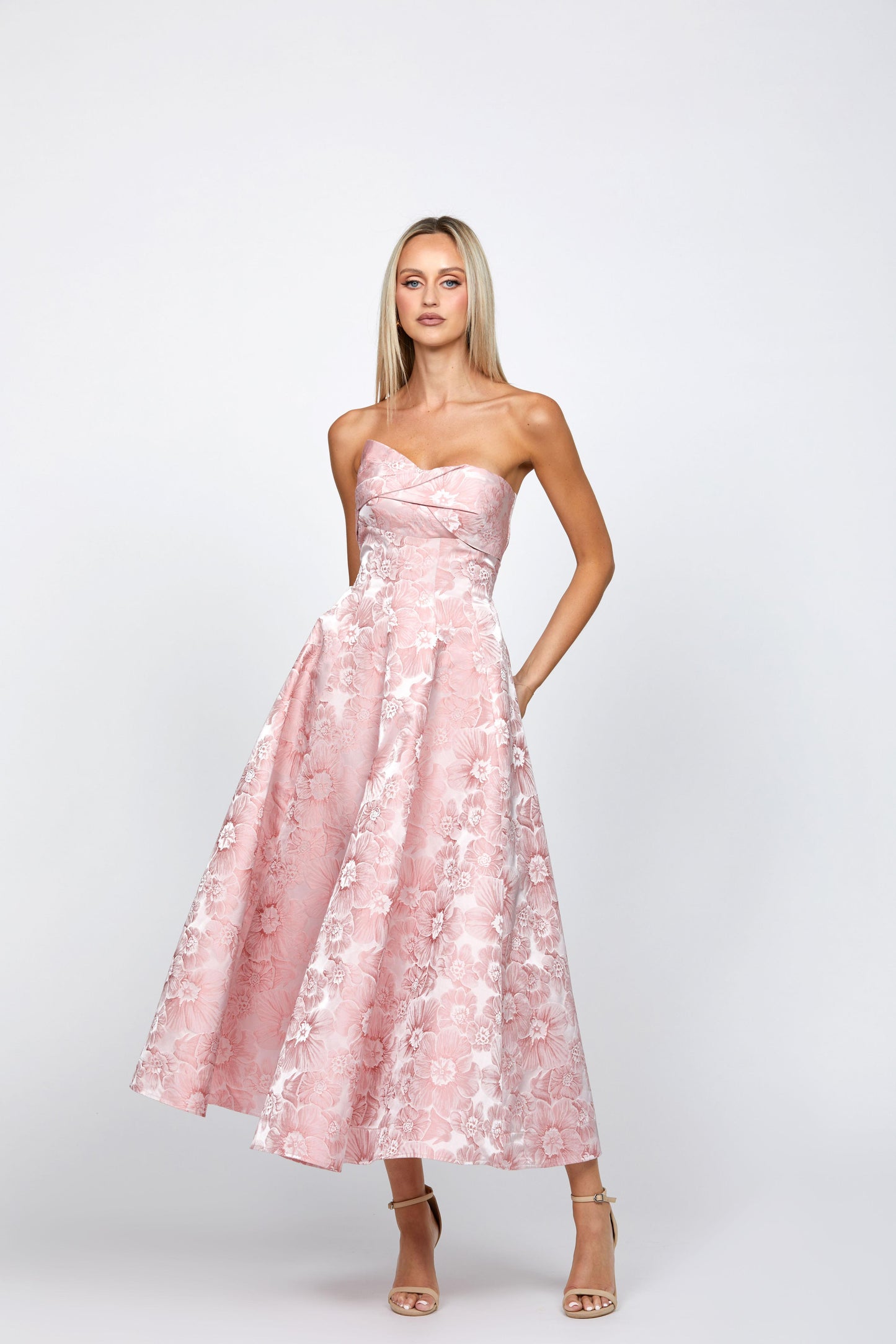 Bariano - Alvia Tea Length Midi Dress