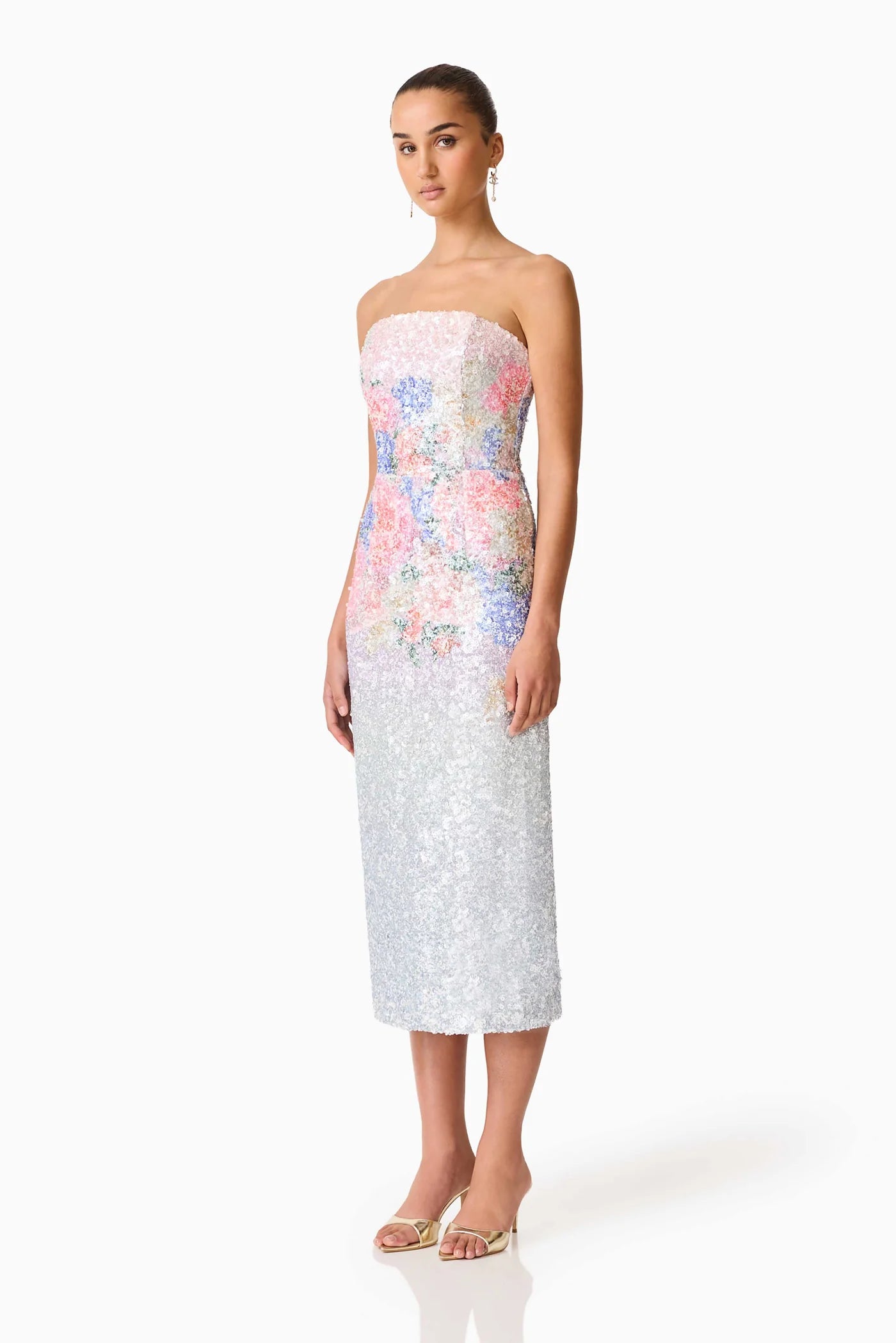 Elliatt - Lurea Strapless Midi Dress [Pink Floral]