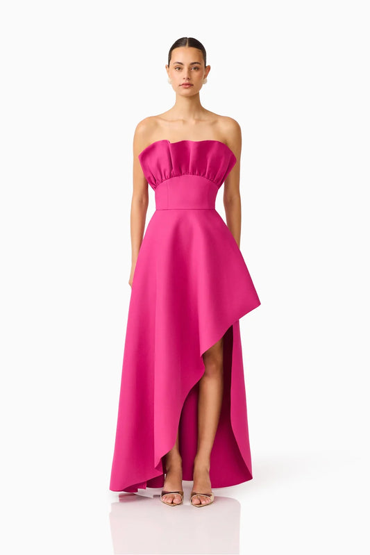 Elliatt - Liora Strapless Structured Asymmetric Gown [Pink Orchid]