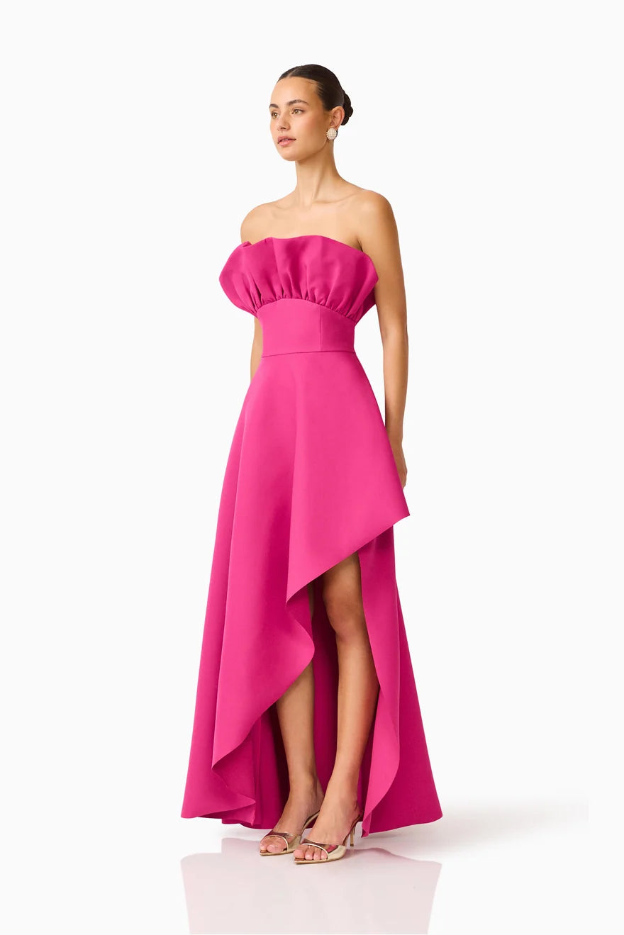 Elliatt - Liora Strapless Structured Asymmetric Gown [Pink Orchid]