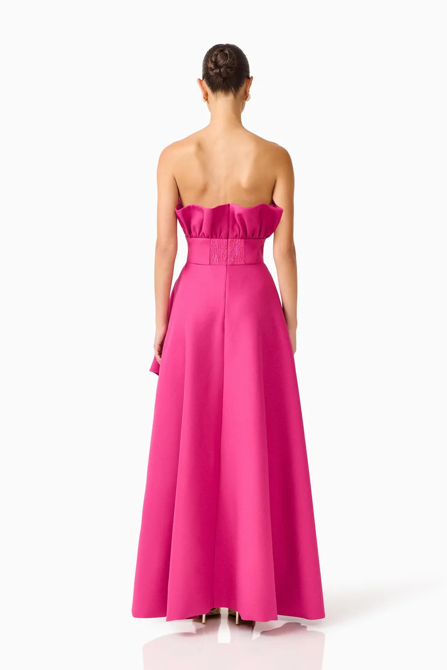 Elliatt - Liora Strapless Structured Asymmetric Gown [Pink Orchid]