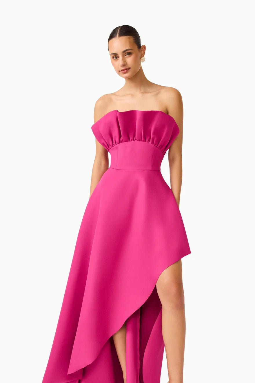 Elliatt - Liora Strapless Structured Asymmetric Gown [Pink Orchid]