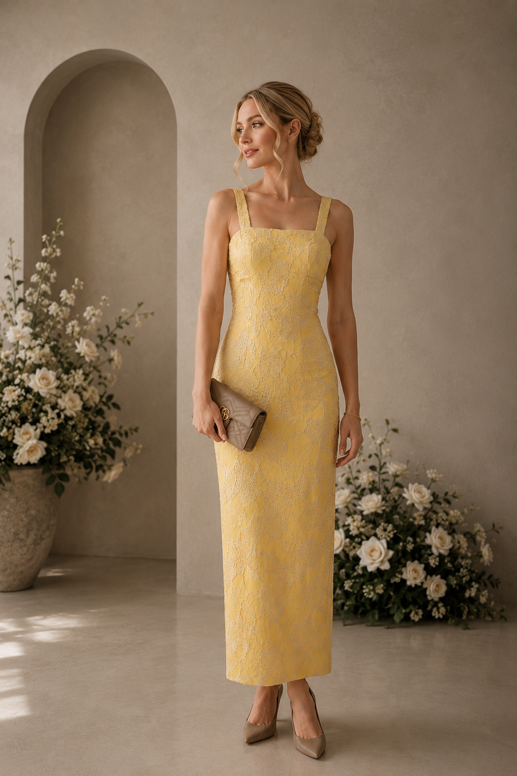 Bariano - Ashlyn Square Neck Midaxi Dress