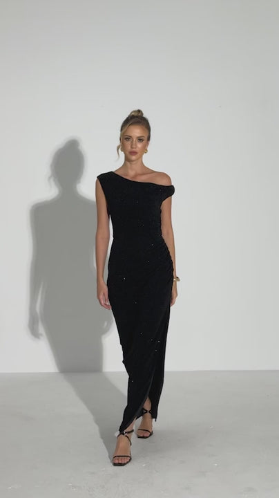 Bariano - Ella Asymmmetric Maxi Gown