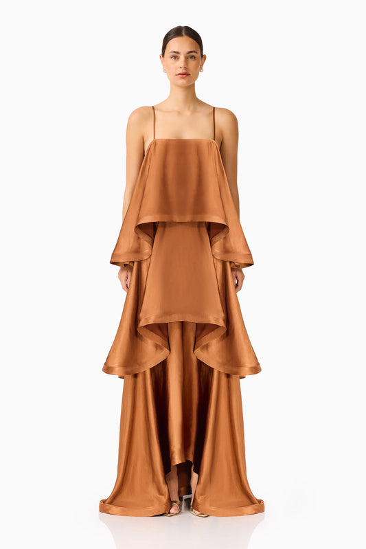 Elliatt - Tilly Tiered Maxi Dress [Toffee Brown]