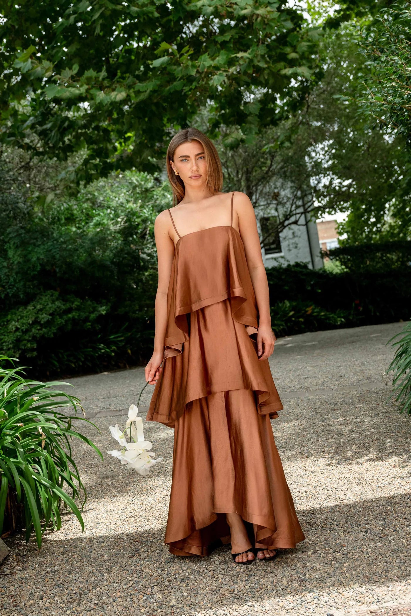 Elliatt - Tilly Tiered Maxi Dress [Toffee Brown]