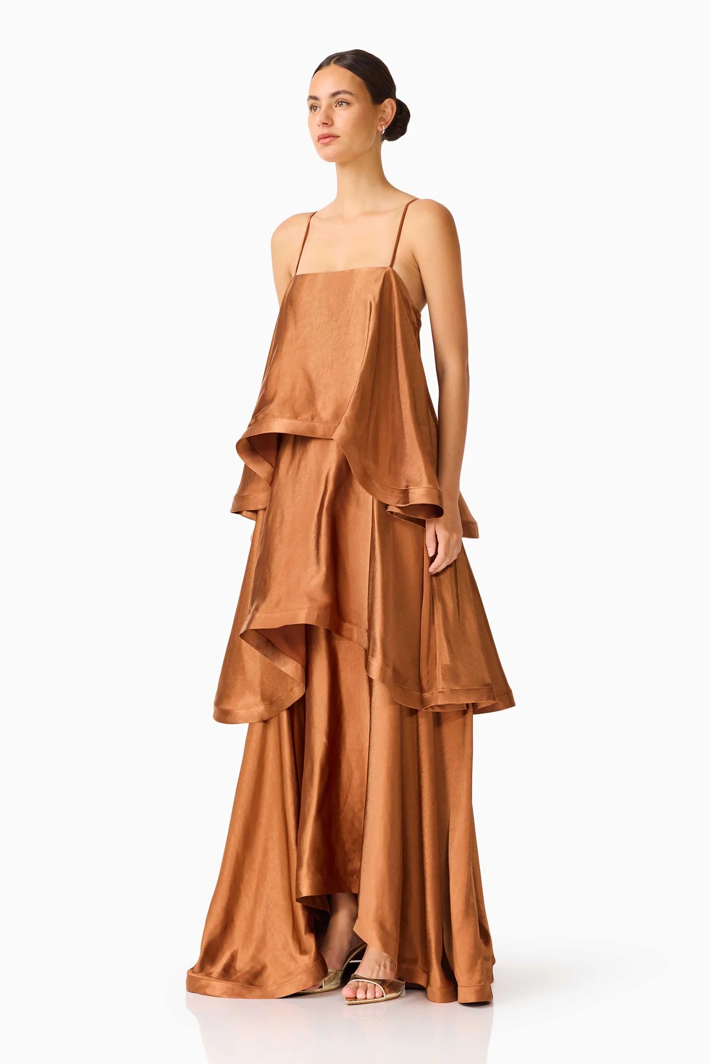 Elliatt - Tilly Tiered Maxi Dress [Toffee Brown]