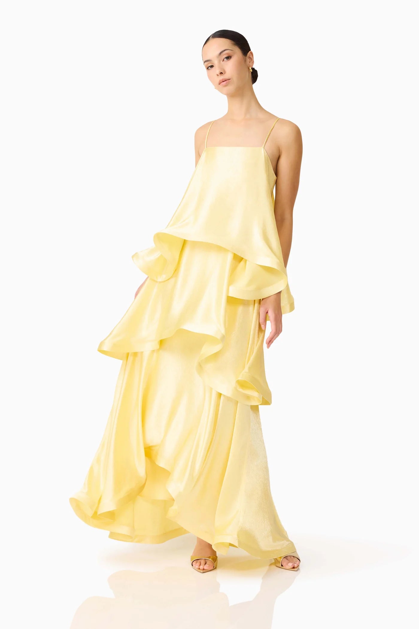 Elliatt - Tilly Tiered Maxi Dress [Butter Yellow]