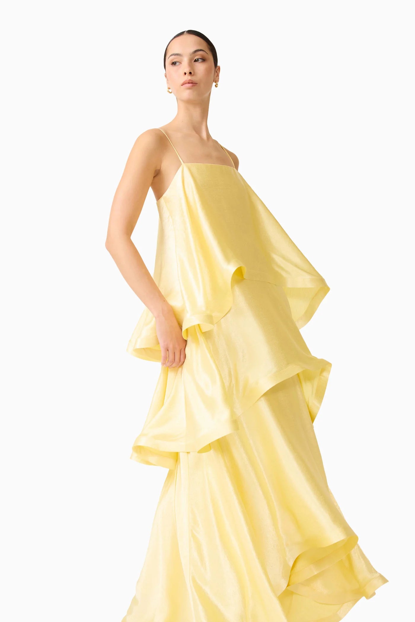 Elliatt - Tilly Tiered Maxi Dress [Butter Yellow]